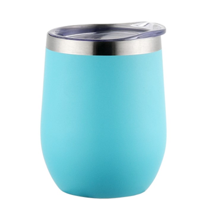 blue stainless steel vaccum wine tumbler