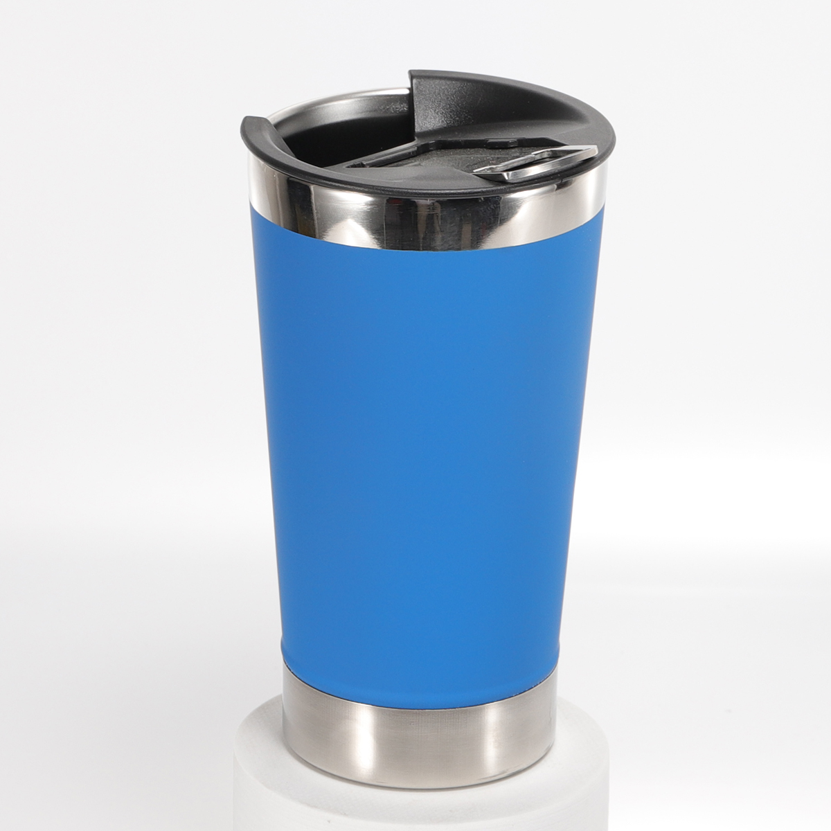 blue travel mug