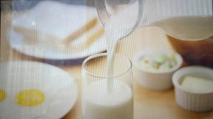 thermos bottle of milk